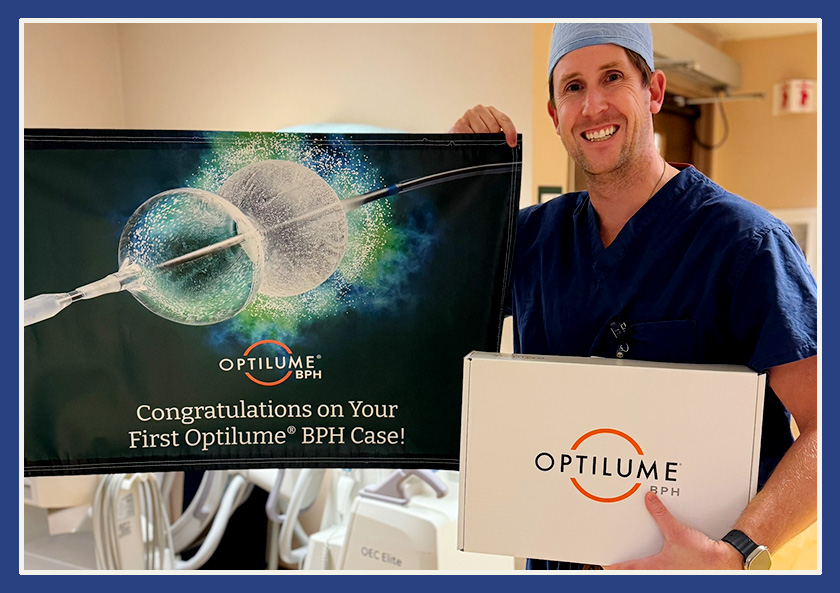 Dr. McAdams celebrates his first Optilume BPH treatment